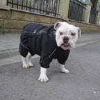 Dogs Waterproof Jacket, Lightweight Waterproof Jacket Reflective Safety Dog Raincoat Windproof Snow-Proof Dog Vest for Pugs English French Bulldog American Pit Bull Black B-M