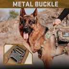 Forestpaw Dog Harness Medium Sized,Tactical Dog Harness with Handle,No Pull Military Style Service Dog Vest with Pockets Adjustable for Medium Large Dogs,Camouflage Brown,Chest 21.5-45"