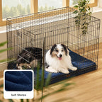 Bedsure XL Dog Bed for Crate - Large Comfy Flat Pet Beds with Removable Washable Cover, Orthopedic Egg Crate Foam Crate Mat, Suitable for Pet Up to 90 lbs