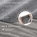 Miguel Faux Linen Dog Bed with Removable Cushion Pillow for Medium Small Dogs, Washable Pet Bed with Side Easy to Wash Puppy Bed, Rectangle Cat Bed for Indoor Cat with Anti-Slip Bottom, Gray 35 Inch