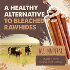 Mighty Paw Naturals Bully Sticks for Small & Medium Dogs - Grass Fed Beef Chews. Bully Sticks for Large Dogs. Lower Odor Stick Treat. Single Ingredient (6" - 10 Pack)