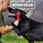 Dingo Gear French Linen tug Toy for Dog, Dog Bumper for Training, Agility, tug of war, Dog bite Pillow for Strong Dog, 1handle 8" red S00070