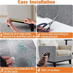 Cat Scratch Furniture Protector - 138" x 17" Trimmable Self-Adhesive Cats Claws Scratch Pads, DIY Cat Climbing Couch Protector for Scratch Post Cat Tree Replacement Indoor (Light Gray)