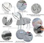 Waterproof Dog Raincoat, Adjustable Reflective Lightweight Pet Rain Clothes with Poncho Hood(Medium,Black&White)