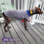 cyeollo 2 Pack Dog Sweater Fleece Vest Pullover Sweatshirt Reflective Lightweight Dog Clothes for Large Dogs Boy Girl Pet Apparel Navy, Grey, XXXL