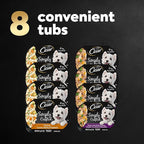 Cesar Simply Crafted Adult Wet Dog Food Meal Topper, Chicken, Duck, Purple Potatoes, Pumpkin, Green Beans & Brown Rice and Chicken, Carrots, Barley & Spinach Multipack, 1.3oz (8 Count, Pack of 1)