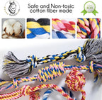 Pets&Goods Dog Rope Chew Toys – 5-Pack Durable Cotton Tug Toys for Puppies & Small/Medium Dogs – Dental Cleaning, Teething Relief, Washable & Safe Play