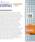 I and love and you Naked Essentials Dry Dog Food - Chicken + Duck - High Protein, Real Meat, No Fillers, Prebiotics + Probiotics, 11lb Bag