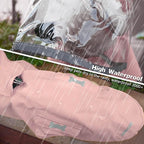 Dog Raincoat,Waterproof Rain Poncho with Hoodie, High Reflective Adjustable Pet Rain Jacket with Leash Hole for Small Medium and Large Dogs (Pink, X-Small)