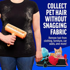 ChomChom Roller Pet Hair Remover - Reusable Cat and Dog Lint Rollers for Furniture, Couch, Car, and Clothes - Limited Cat Edition﻿