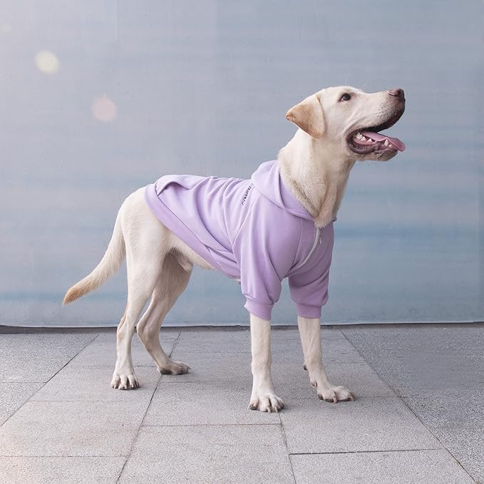 Extra Large Dog Clothes Hoodies Zip Up Sweaters for Big Dogs Labrador Border Collie Purple 4XL
