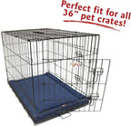 36" Villa Navy Blue Crate Dog Bed Mat By Majestic Pet Products