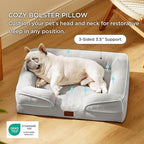 Bedsure Orthopedic Dog Bed for Medium Dogs - Waterproof Dog Sofa Beds Medium, Supportive Foam Pet Couch Bed with Removable Washable Cover, Waterproof Lining and Nonskid Bottom, Light Grey