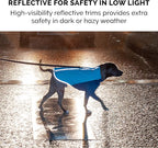 Furhaven Water-Repellent XS Dog Coat, Washable w/ Leash Access & Stretch Fabric - Pro-Fit Active Jacket - Aquamarine, Extra Small