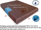 Dogbed4less Orthopedic Gel Infused Memory Foam Dog Bed, Waterproof Liner with Durable Washable Black Canvas Cover, 37X27X4 Inch