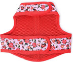 Mile High Life Velcro Dog Harness, Air Mesh Floral Vest Harness for 20 lbs Small Dogs & Cats, Easy Get on Adjustable Easy Closures Both Neck and Chest(Peony Rose, XS Chest 14"-16")