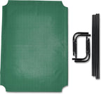 Amazon Basics Cooling Breathable Elevated Dog Bed with Metal Frame for Large Dogs, 51 x 31 x 8 Inch, Green