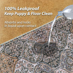 nunubaby Washable Pee Pads for Dogs, Stylish, Non-Slip and Leak-Proof Pee Pads. Reusable Potty Pads for Dogs for Crates and Floors.(Brown/Multi, 36" x36")