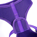 Mile High Life Step in Dog Harness for Small Dogs No Pull, Easy Get on Air Mesh Vest Harness, Adjustable Easy Closures Both Neck and Chest (Purple, M Chest 15.7"-23.2")