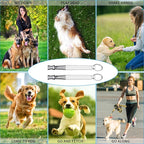 2 PCS Dog Whistles,Professional Recall Dog Training Whistle with Lanyard,Adjustable Ultrasonic Silent Dog Recall Whistles,Dog Whistle to Stop Barking Neighbors Dog,Dog Barking Stopper (White+White)