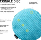 Playology Dog Toys | Plush Toy Crinkle Disc for Dogs | Jumbo Peanut Butter Scented Toy - Easy to Clean and Made from Non Toxic Materials