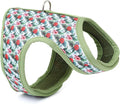 Mile High Life Dog Harness, Air Mesh Floral Vest Harness for 20 lbs Small Dogs & Cats, Easy Get on Adjustable Easy Closures Both Neck and Chest(Wild Rose, S Chest 16"-18")