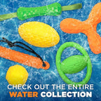Playology Hound2O Dog Toys | Squeaky Boomerang Floating Toy for Dogs | Orange Outdoor Toy - Easy to Clean and Made from Non Toxic Materials