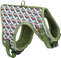 Mile High Life Dog Harness, Air Mesh Floral Vest Harness for 20 lbs Small Dogs & Cats, Easy Get on Adjustable Easy Closures Both Neck and Chest(Wild Rose, M Chest 18"-20")