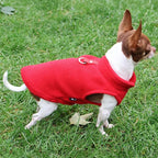 JACKO & CO - Fleece Vest Dog Sweater with Leash Ring - Soft, Warm & Lightweight Pullover Coat for Small & Medium Dogs, Puppies & Cats - Cozy Fall/Winter/Spring Pet Jacket (Red, X-Small 2-4lbs)