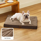 Bedsure Dog Bed Medium Size Dog - Comfy Flat Puppy Beds with Removable Washable Cover, Orthopedic Egg Crate Foam Pet Mat, Suitable for Pet Up to 30 lbs