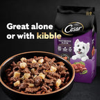 Cesar Home Delights Adult Wet Dog Food, Slow Cooked Chicken & Vegetables Dinner and Beef Stew Variety Pack, 3.5 oz. (12 Count, Pack of 2)