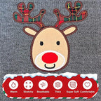 PETCARE Reindeer Christmas Dog Sweater Gray Cat Sweater Vest Cartoon Elk Pet Holiday Dog Clothes Puppy Sweaters for Small Medium Large Dogs Cats Fall Winter Outfits Xmas Dogs Costume,X-Small