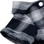 Koneseve Dog Shirt, Pet Plaid Clothes T-Shirt Sweater Matching Breathable for Small Medium Large Dog Cat Puppy Adorable Casual Cozy Halloween Thanksgiving Christmas Costumes (Blue; 4XL)