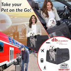 dbest products Pet Smart Cart Carrier, Medium, Black, Soft Sided Collapsible Folding Travel Bag, Dog Cat Airline Approved Tote Luggage Backpack
