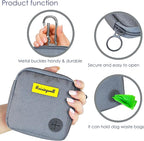 Dog Treat Pouch for Pet Walking and Training with Clicker Poop Bags Small Fanny Zipper Pack Holder for Puppy Snack Dispenser Kit for Leash and Outdoor Use （Gray）