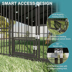 10x20x6 FT Large Dog Kennel, Outdoor Dog Crate with with Triple Safety Locks, Heavy Duty Outside Dog Cage Animal Enclosure with Roof Metal Secure Fence Playpen (118" W x 238" D x 78" H)