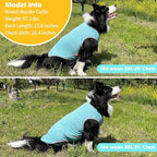 KYEESE 2 Pack Dog Shirts Quick Dry Soft Stretchy Sun Protection Pet T-Shirts with Reflective Label Tank Top Sleeveless Vest Dog Clothes for Small Medium Dogs, XX-Large, Grey+Blue