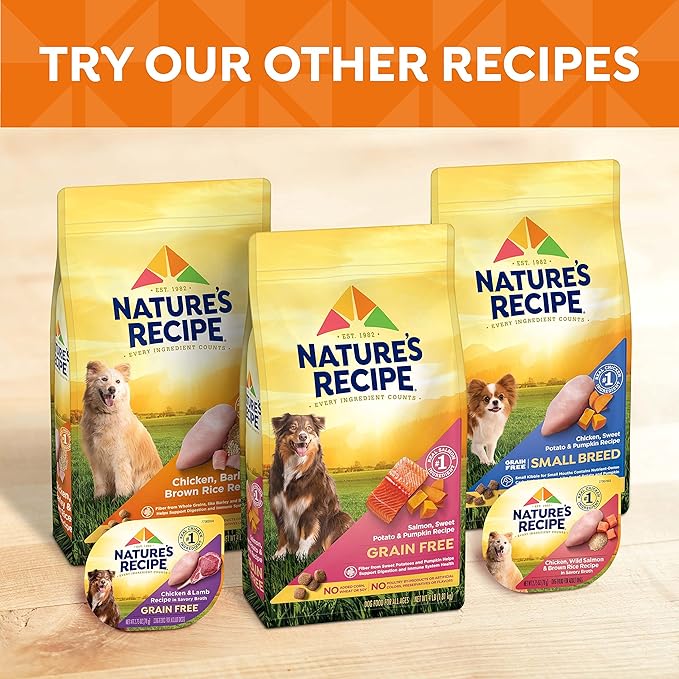 Nature’s Recipe Grain Free Large Breed Chicken, Sweet Potato & Pumpkin Recipe Dry Dog Food, 24 lb. Bag