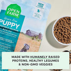 Open Farm, Grain-Free Dry Dog Food for Puppies, Protein-Packed Kibble, Sustainably & Ethically Sourced Ingredients, Non-GMO Veggies & Superfoods, Chicken & Salmon Puppy Recipe, 4lb Bag