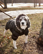 PET LIFE Classic Metallic Fashion Pet Dog Coat Jacket Parka w/ 3M Insulation and Removable Hood, X-Small, Metallic Black