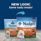 Blue Buffalo Nudges Jerky Cuts Dog Treats, Made in the USA with Natural Ingredients, Chicken & Duck, 16-oz Bag