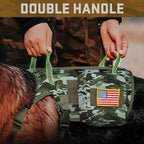 Forestpaw Dog Harness Medium Sized,Tactical Dog Harness with Handle,No Pull Military Style Service Dog Vest with Pockets Adjustable for Medium Large Dogs,Camouflage Green,Chest 15.5-25.5"
