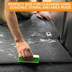 FurDozer Pet Hair Remover & Auto Detailing Tools - Cat & Dog Hair Remover for Carpets, Car Interiors, Couches, Bedding, & Pet Furniture (Green, X3 PRO - 5" Long)