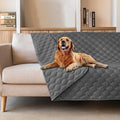 gogobunny 3X Stronger Waterproof Pet Blanket, Scratch Proof Furniture Protector for Dogs Cats, Reversible Cover 52x82 Inch, Dark Grey