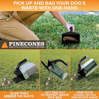 Neater Pet Brands Lift N’ Bag 2.0 Dog Pooper Scooper with Bag Attachment for Small to Large Dogs, New & Improved Design, 60 Refill Bags, Heavy Duty Dog Poop Scooper for Yard & Walks, One-Hand Use