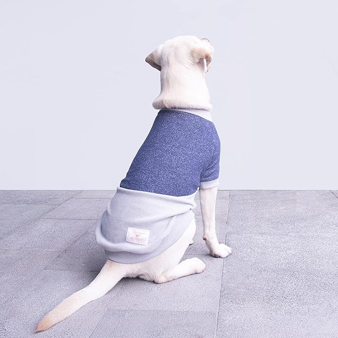 Extra Large Dog Sweaters Warm Clothes Pullover Sweatshirts for Labrador Rottweiler Great Dane, Blue Grey, 3X-Large