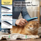 All-in-1 Pet Grooming Kit for Dogs and Cats, Shedding Comb, Dematting Tool, Reusable Electrostatic Hair Removal Glove, Hair Collector Keychain