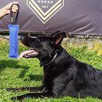 Dingo Gear French Linen tug Toy for Dog, Bumper Toy for Training, Agility, tug of war, bite Pillow for Strong Dog, 1handle 11in Blue S00061
