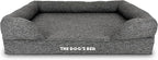 The Dog’s Bed, Large Grey Linen 36x27, Memory Foam, Pain Relief: Arthritis, Hip & Elbow Dysplasia, Post Surgery, Lameness, Supportive, Calming, Waterproof Washable Cover, Veterinary Approved