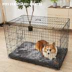 Memory Foam Dog Crate Pad, Medium, 30-inch, Grey - Orthopedic Pet Bed Mat with Waterproof Lining, Removable Washable Cover, for Dogs & Cats